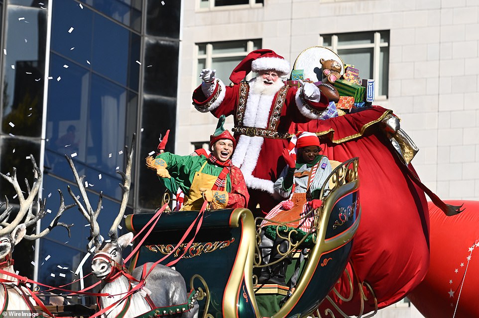 Santa was there too as he was surrounded by elves