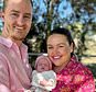 Matt and Tayla Cox with their baby daughter, Murphy Margaret.