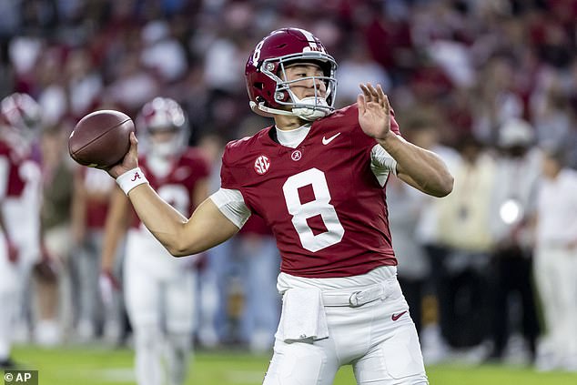 Alabama backup quarterback Tyler Buchner entered the transfer portal on Monday