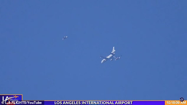 A UFO was caught on camera hovering in the sky above Air Force 1 last week. It was captured by airplane enthusiasts Joshua and Peter Solorzano on their Youtube channel LA Flights