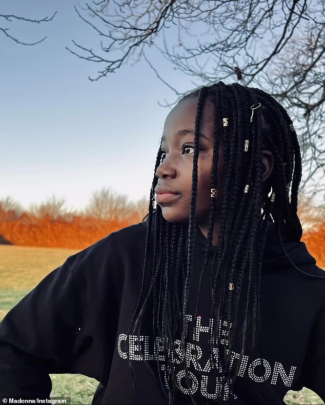 She also shared a snap of her sitting outside and looking away from the camera to admire the sunset