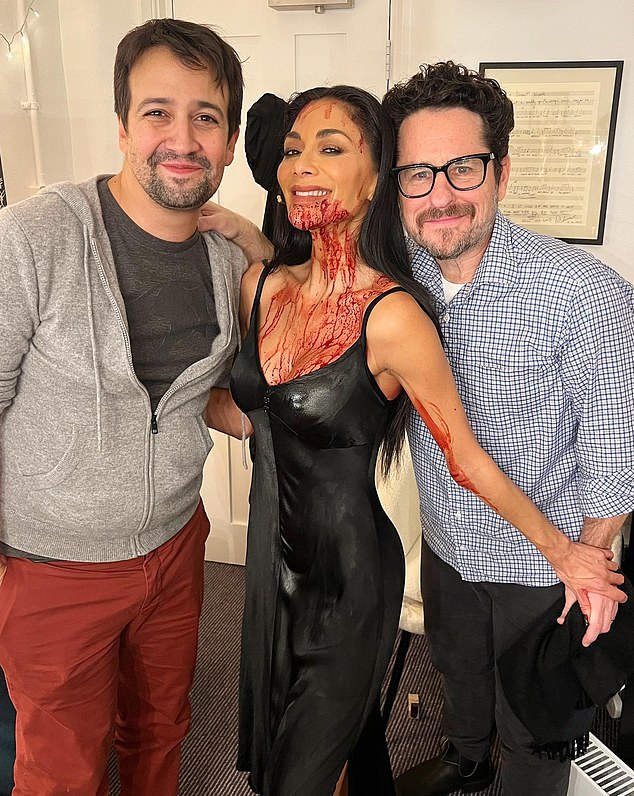 Scherzinger thanked Lin-Manuel Miranda and JJ Abrams for checking out Sunset Boulevard in November