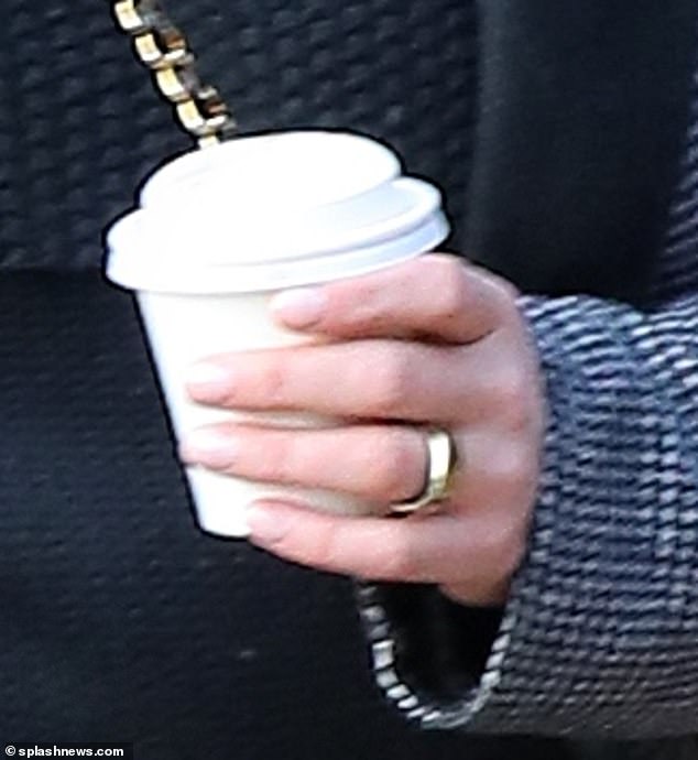 It isn't the first time she's been seen wearing the ring but she doesn't usually put it on her wedding finger