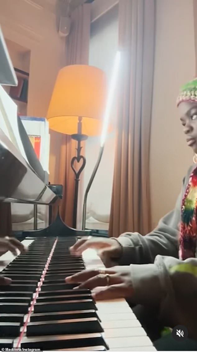 The 65-year-old Queen of Pop also posted a birthday tribute to Mercy, in which she performed composer Erik Satie's 1893 song Gnossienne No.1 on piano