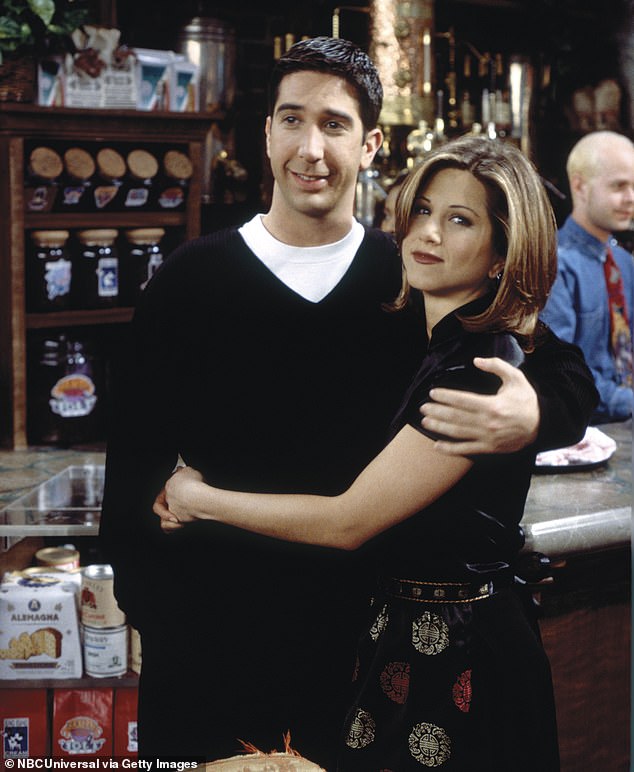 Aniston and Schwimmer worked alongside one another for a decade on the iconic sitcom, throughout which their characters' on-again-off-again love story defined the show