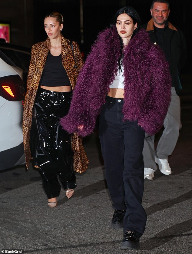 Delilah Belle (L) and Amelia Gray Hamlin (R) stepped out in attention-grabbing ensembles as they attended Frame Denim's Fashion Week dinner at Indochine in New York on Monday night