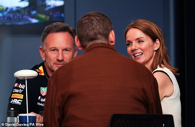 Christian and Geri Horner before the Bahrain Grand Prix at the Bahrain International Circuit, Sakhir