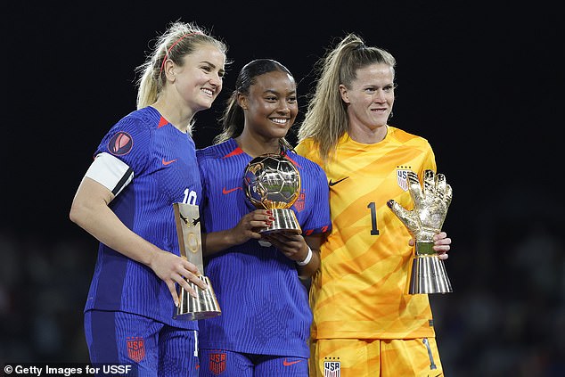 Horan won the Fair Play Award, while Best Player went to Jaedyn Shaw. Alyssa Naeher won the tournament's Golden Glove Award