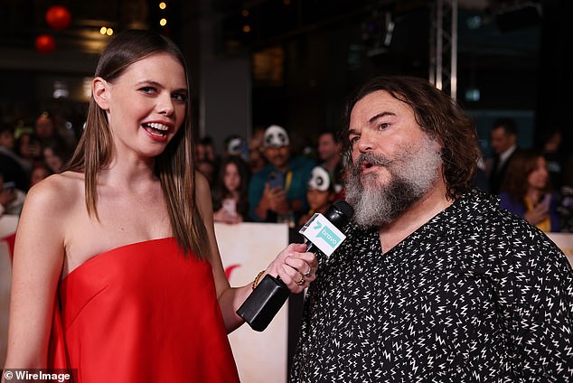 Meanwhile, Lucia, who works as a reporter, was doing double duty as she interviewed Jack on the red carpet ahead of the screening for 7Bravo