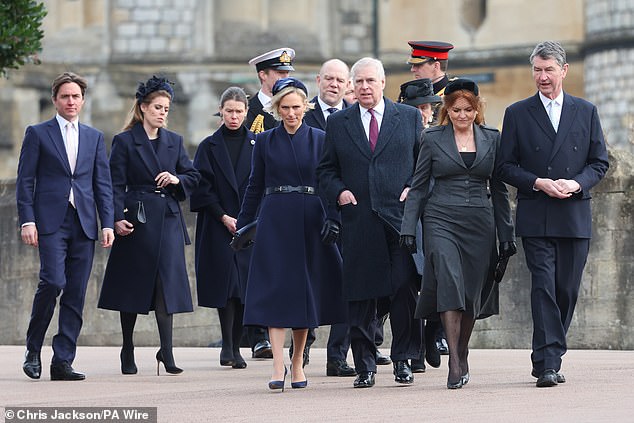 Prince Andrew led the way as other Royal Family members attended the event on February 27