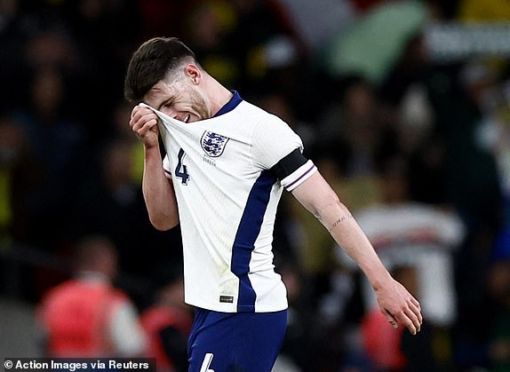 Soccer Football - International Friendly - England v Brazil - Wembley Stadium, London, Britain - March 23, 2024 England's Declan Rice after the match Action Images via Reuters/Peter Cziborra