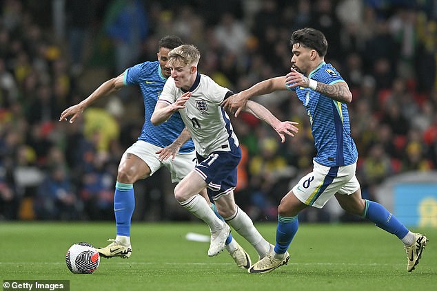 But after he avoided swelling, Gordon was named in England's senior squad for the first time