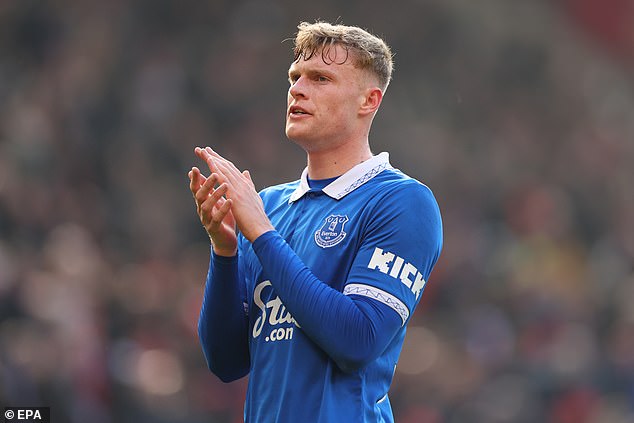 Manchester City are monitoring development with Everton centre-back Jarrad Branthwaite