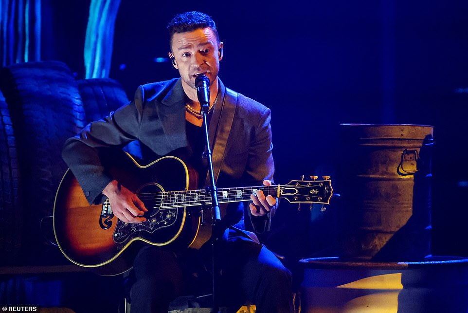 He thrilled the crowd while strumming on his guitar