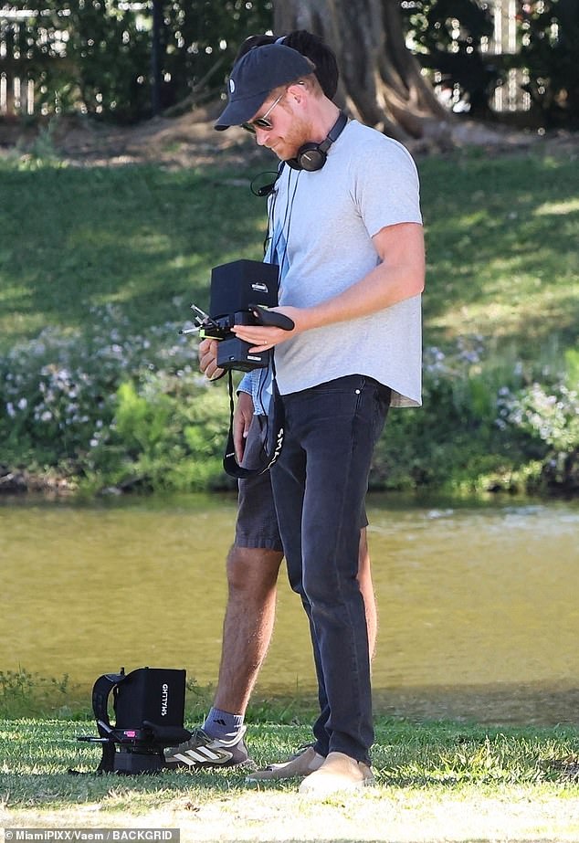 The father-of-two cut a low-key in a baggy grey t-shirt and black jeans, which he paired with some $250 suede corduroy trainers