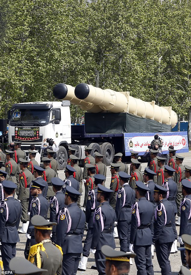 The S-300 missile system is displayed during the annual Army Day celebration at a military base in Tehran, Iran, April 17, 2024