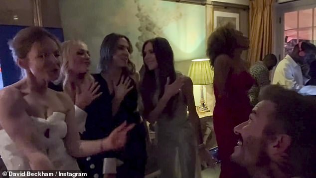 Mel B, Emma, Mel C and Geri all reunited for a night to celebrate the fashion designer's milestone