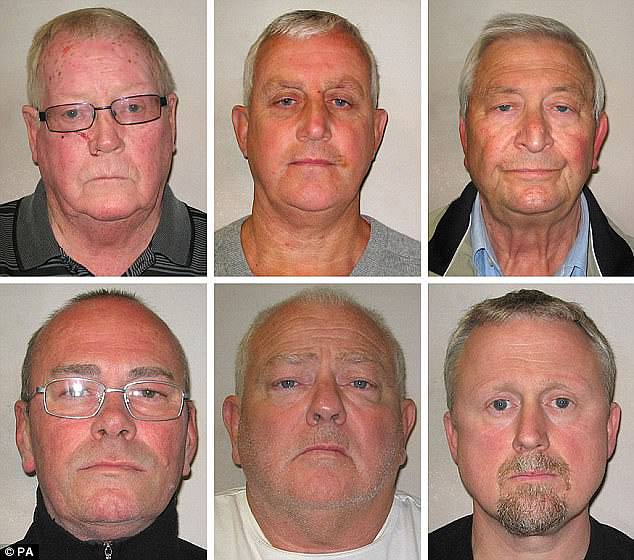 Hatton Garden heist gang: John Collins (top left), Daniel Jones (top centre), Terry Perkins (top right). Bottom row, left to right: Carl Wood, William Lincoln, and Hugh Doyle