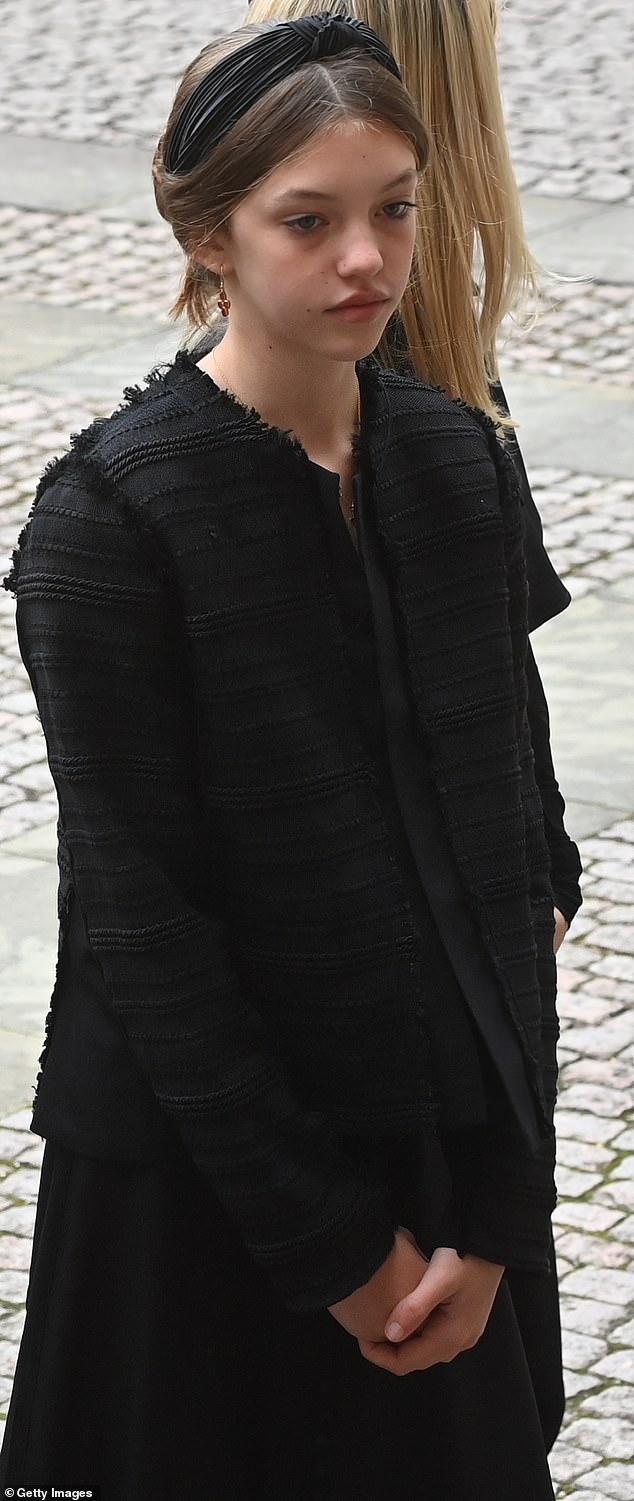 Eliza Lopes arrives for the State Funeral of Queen Elizabeth at Westminster Abbey in September 2022