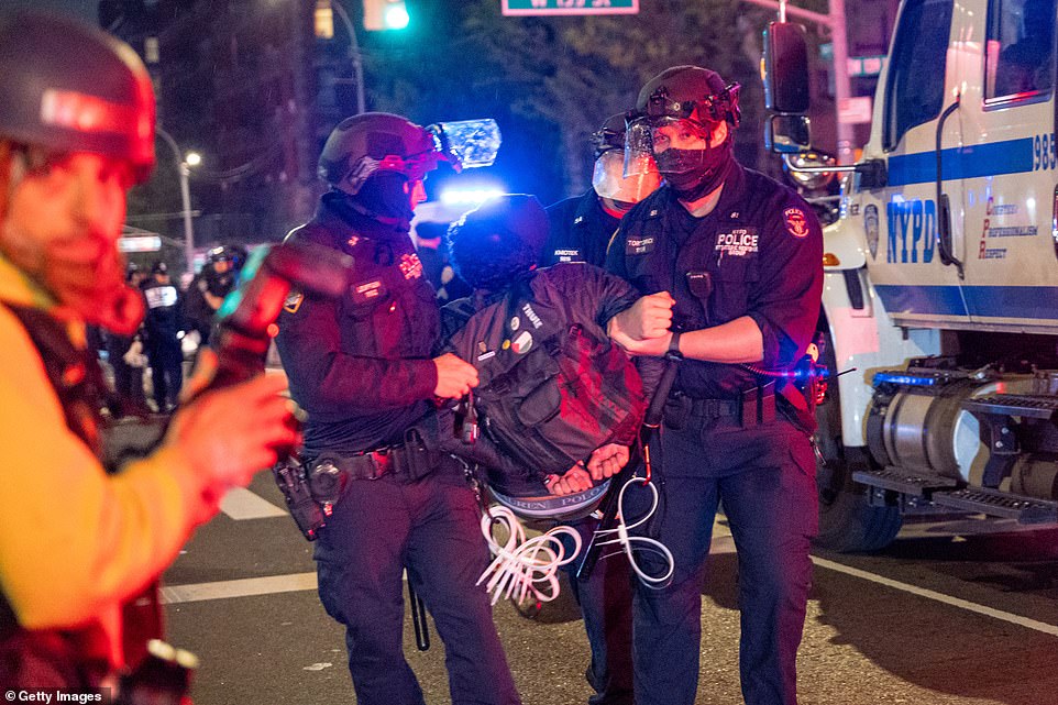 They encountered police clearing tents early on, as well as more than 100 arrests and threats of suspension unless they abandoned the encampment Monday. Instead, protesters took over Hamilton Hall early Tuesday. New York City Mayor Eric Adams blamed 'outside agitators' on Wednesday for leading the demonstrations and repeatedly cited the presence of a woman on Columbia´s campus whose husband Adams said had been 'convicted for terrorism.' The woman, Nahla Al-Arian, wasn´t on Columbia´s campus this week and isn´t among the protesters who were arrested.