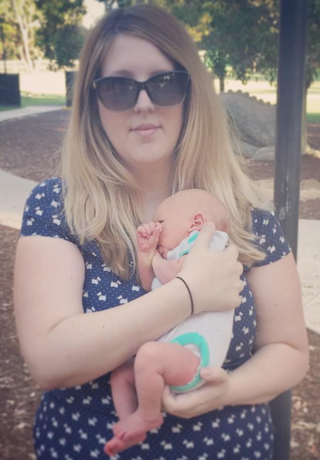 Riley Hughes  (pictured with his mum Catherine) was otherwise healthy when he died from whooping cough aged just 32 days in 2015