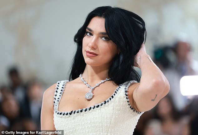 Dua Lipa rocked a 100-carat Lucida pendant by Tiffany & Co. necklace last year