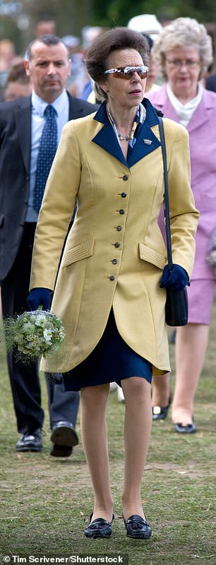 Princess Anne wore her yellow and navy coat to The  Royal Norfolk Show in 2011