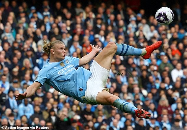 Erling Haaland put four past Wolves to take a crucial lead in this season's Golden Boot race