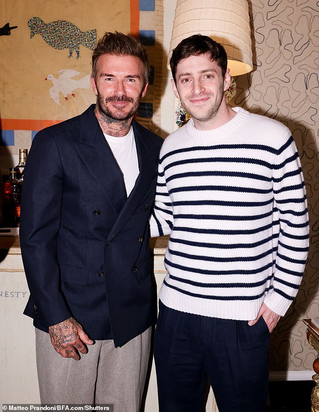 David beamed as he posed with Alex Edelman