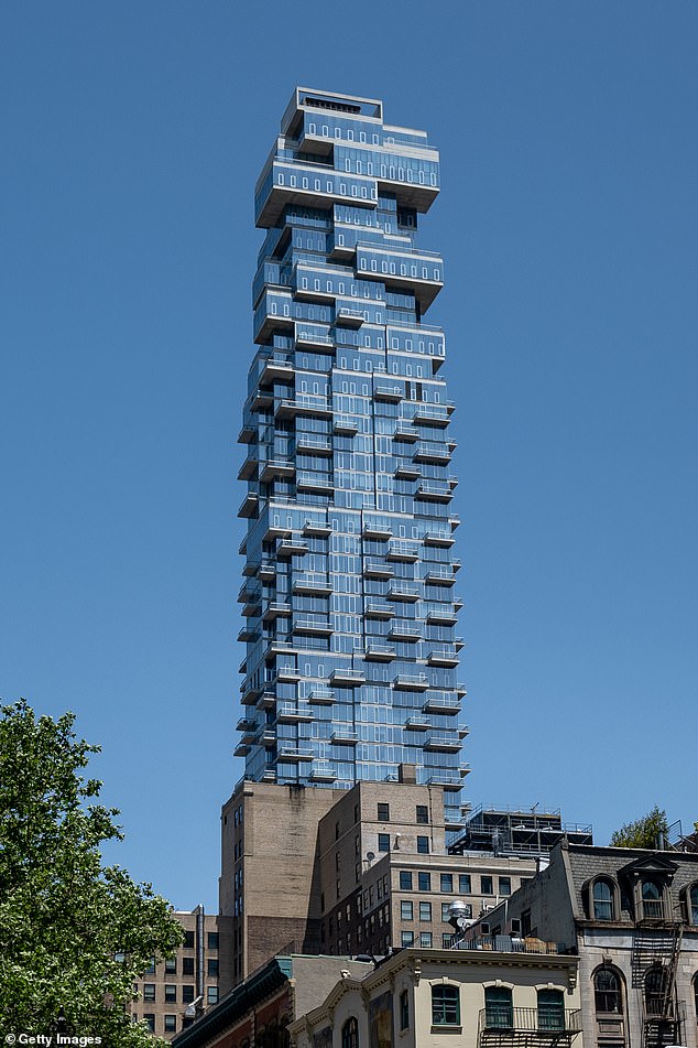 For example, Corcoran agent Julie Pham told the Financial Times of one horror story whereby a tenant paying $50,000 a month for a flat in Hudson Yards insisted the toilets be upgraded to high-tech Toto units. Pictured: a view of 56 Leonard Street in May 2023 in New York City