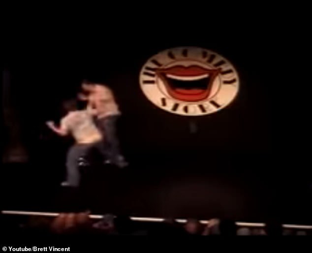 Jim told how he has been punched twice by hecklers, one of which was caught on camera in 2007 at Manchester's The Comedy Store in now-infamous footage (pictured)