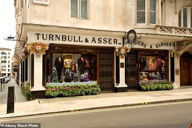 Turnbull and Asser, the famous clothing shop on Jermyn Street in London, England (stock image)