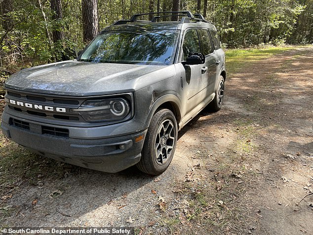 Images obtained by DailyMail.com reveal police officers later visited her home in Monck's Corner, South Carolina, where they took pictures of her dirty and damaged Bronco