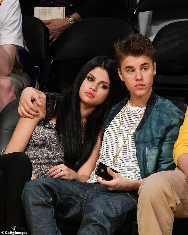 Justin and Selena dated on and off between 2010 and 2018. (Pictured in 2012)