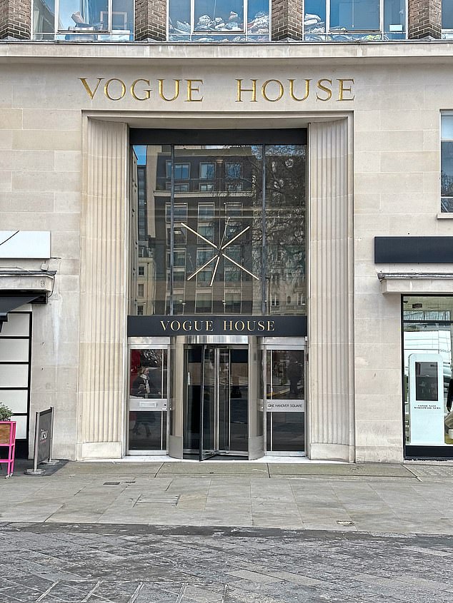 Having left Vogue House (pictured), its elegant Mayfair building for the past 66 years, the fashion bible has moved to an office block off The Strand, a grimy thoroughfare these days