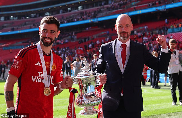 The Dutchman led United to an FA Cup final victory over rivals Manchester City on Saturday