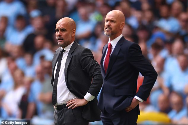 He referenced the 115 charges being faced by Man City, and seemed to make an allusion to Man United's treatment of Jadon Sancho