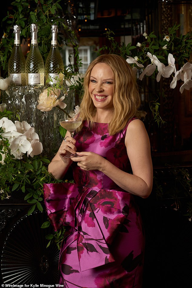 Since Minogue's brand launched on her 52nd birthday, it has sold more than 15 million bottles worldwide. Her $20 signature prosecco rose has been her best-selling tipple over the past year while her 0 per cent sparkling rose is the UK's top non-alcoholic premium fizz