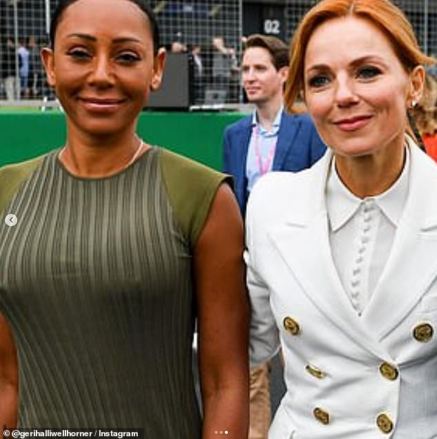 Alongside throwbacks from their Spice Girls heyday, Geri also shared more recent images  with Mel by her side