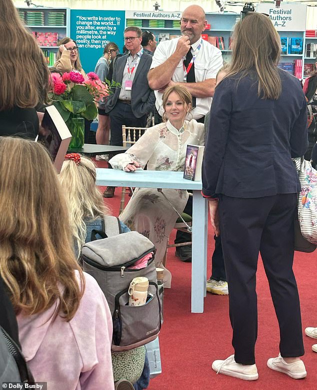 On Wednesday, Ger i made her first public appearance alone on at the Hay Festival where she is promoting her latest book, Rosie Frost and the Falcon Queen