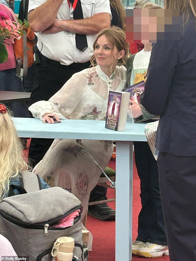 Geri Halliwell today made her first public appearance after the scandal that engulfed her marriage to Christian Horner, appearing at the Hay Festival