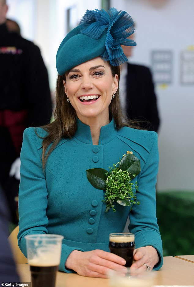 An Army colonel has said the regiment is 'so proud' to have the Princess of Wales (pictured visiting the 1st Battalion Irish Guards on March 2023) as Colonel of the Irish Guards and sent their 'best wishes' to Kate