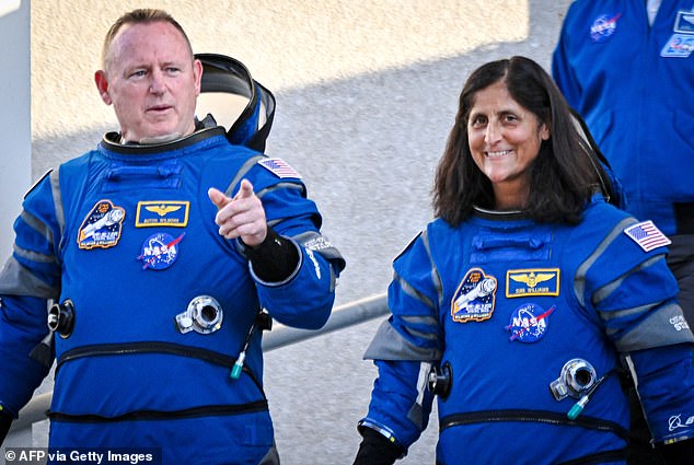 On board will be two NASA veteran astronauts, Butch Wilmore (left) and pilot Suni Williams (right) who will spend about a week on the ISS
