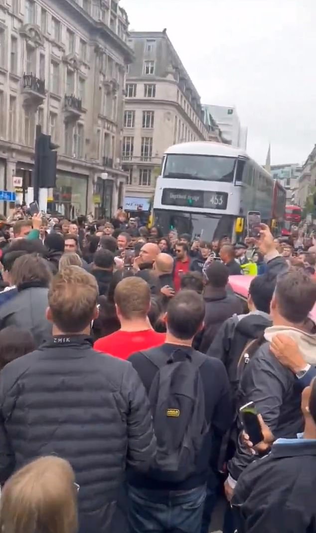 Videos on X showed the large gathering on hand to watch Ronaldinho's memorable arrival