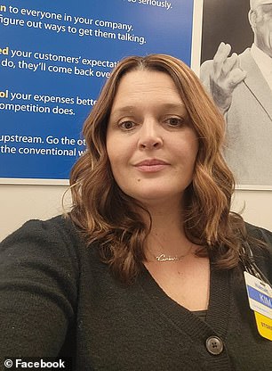 Pictured Walmart Store Manager Kimberly Marolf Hawn at Walmart Watertown, NY. She was hired 24 years ago as a Cashier. Walmart mostly hires its manager internally following years of on the job training in other roles, which makes it extremely costly when turnover rates are high