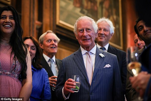 King Charles attended the royal reception at Hampton Court Palace