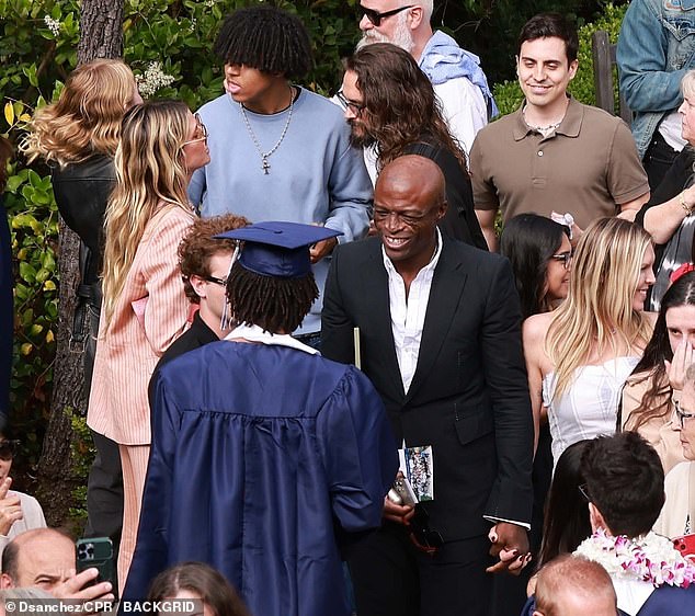 Heidi chatted with her husband Tom, who she married in 2019, as Seal congratulated Henry