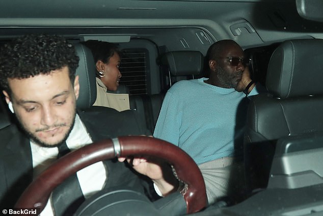 Idris looked rather tired as he rested his head in his hand as they drove off