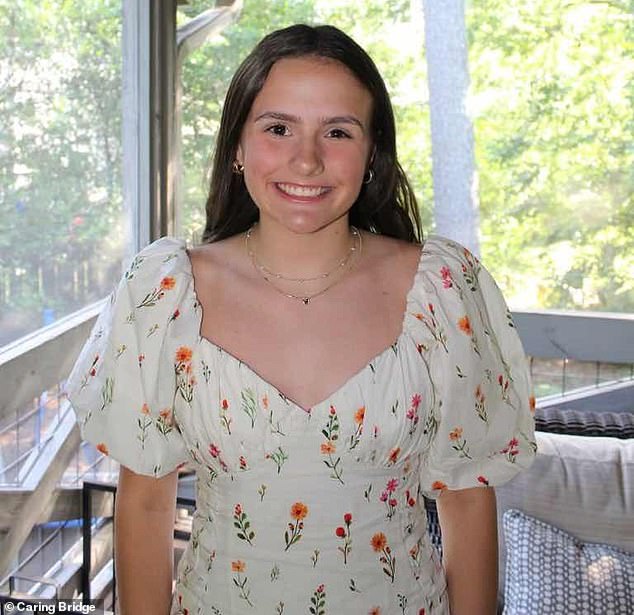 Lulu Gribbin, was one of the teen girls attacked by a shark Friday. The bites were so severe that surgeons needed to amputate her 'right leg halfway up from her knee to her hip,' according to a Facebook post written by her mother