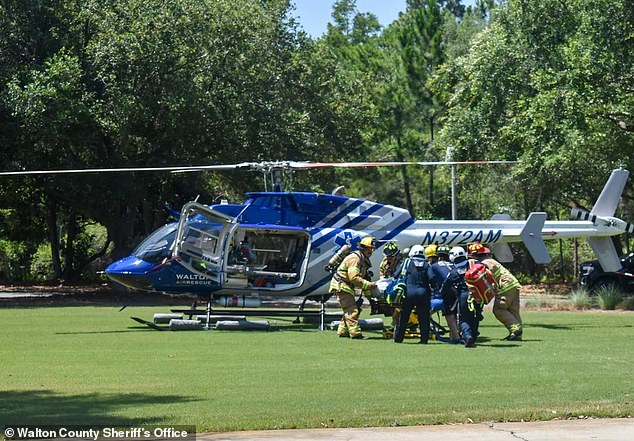 A 45-year-old woman was bit by the marine animal in the water near Watersound Way and Coopersmith Lane at around 1:15pm Friday